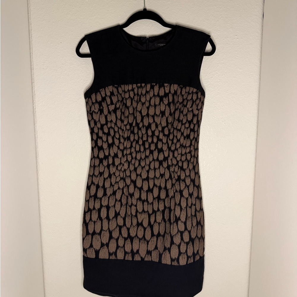 Ann Taylor Black and Brown Mini Dress